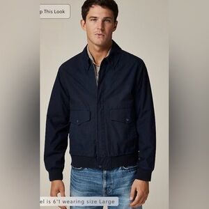 J.Crew Flight jacket in cotton poplin in indigo